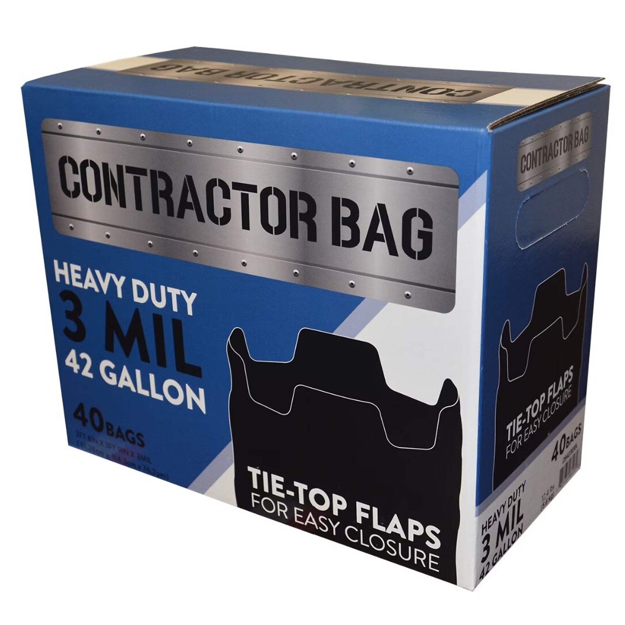 All Pro Contractor Clean-Up Bags — 42 Gal., 3.0 mil, Black, 40/Box, Model# ALPCB4230XK